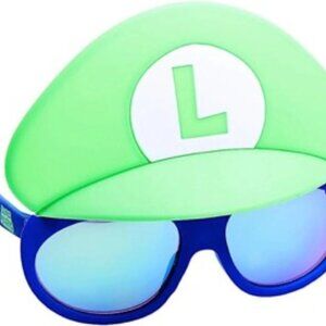 Sun-Staches Luigi Child Sunglasses, Nintendo Super Mario Costume Accessory Mask